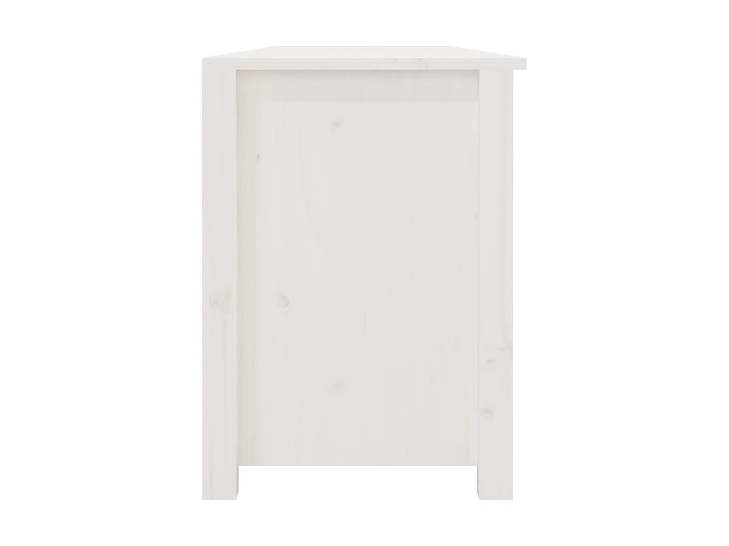 Banco zapatero Blanco 160x36,5x50 cm Madera maciza de pino