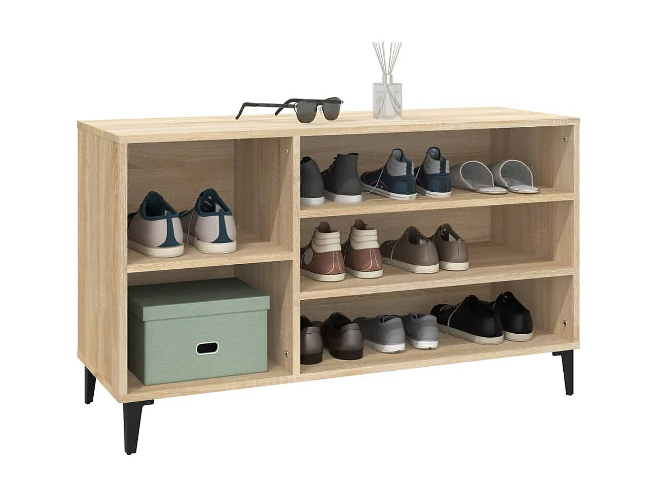 Armoire à chaussures Chêne sonoma 102x36x60cm Bois d'ingénierie