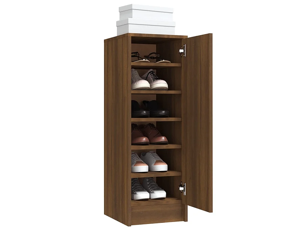 Meuble à chaussures Chêne marron 32x35x92 cm Bois d'ingénierie