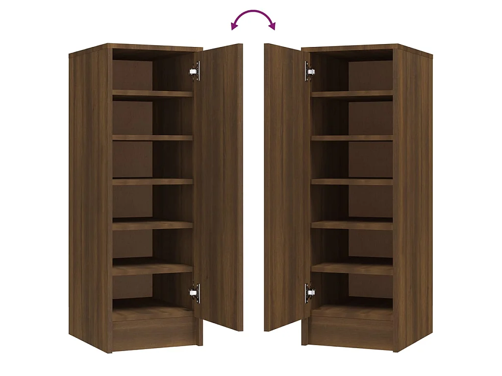 Meuble à chaussures Chêne marron 32x35x92 cm Bois d'ingénierie