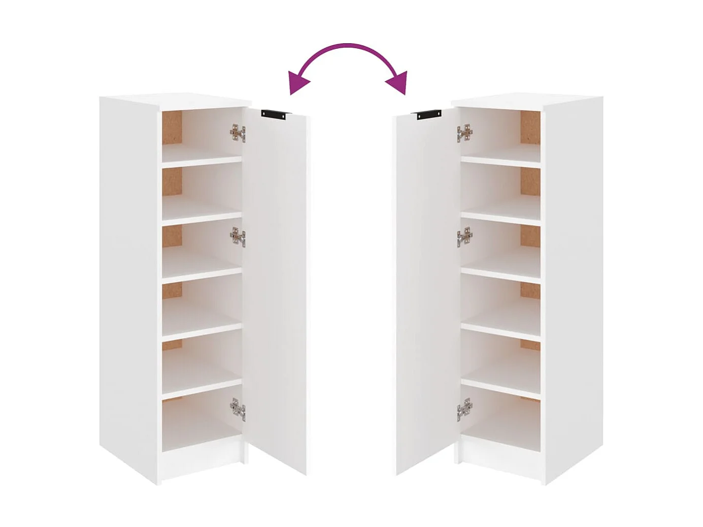 Armoire à chaussures Blanc 30x35x100 cm Bois d'ingénierie