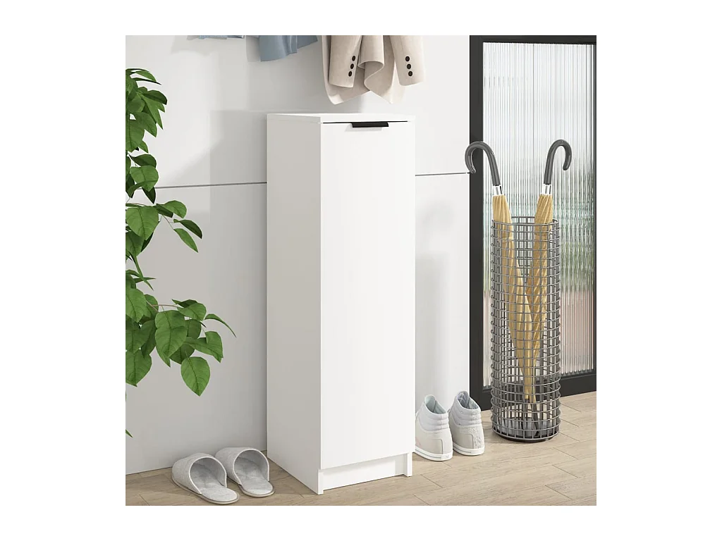 Armoire à chaussures Blanc 30x35x100 cm Bois d'ingénierie