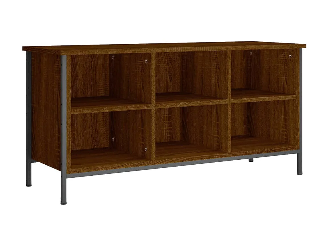 Armoire à chaussures chêne marron 100x35x50cm bois d'ingénierie