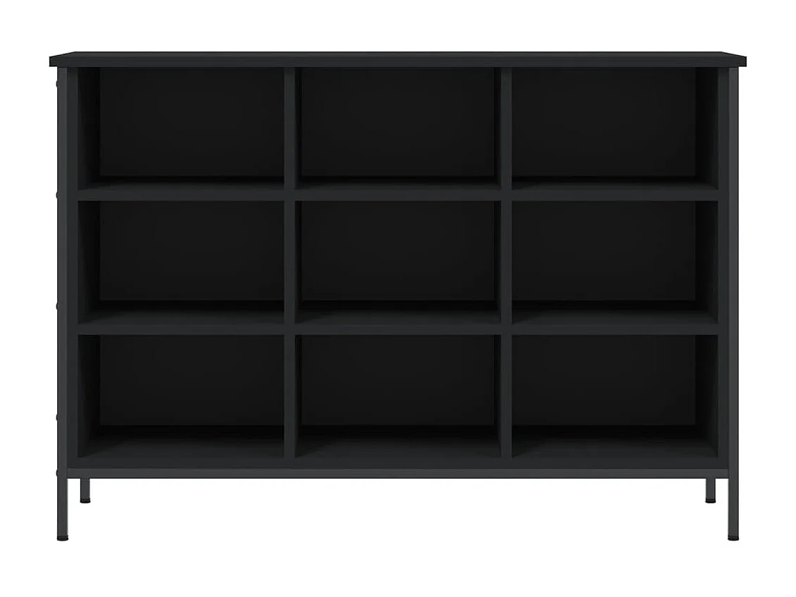 Armoire à chaussures noir 100x35x70 cm bois d'ingénierie