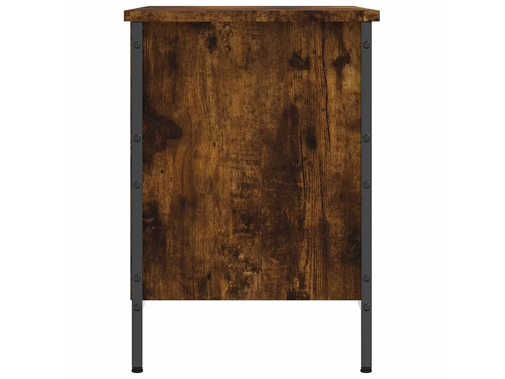 Scarpiera in rovere affumicato 69x35x50 cm in derivati del legno