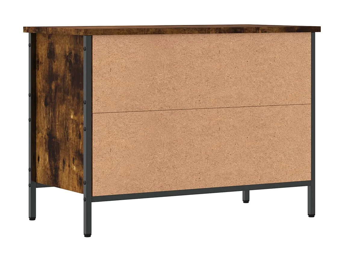 Armoire à chaussures chêne fumé 69x35x50 cm bois d'ingénierie