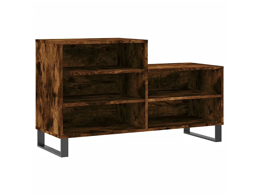 Armoire à chaussures Chêne fumé 102x36x60 cm Bois d'ingénierie