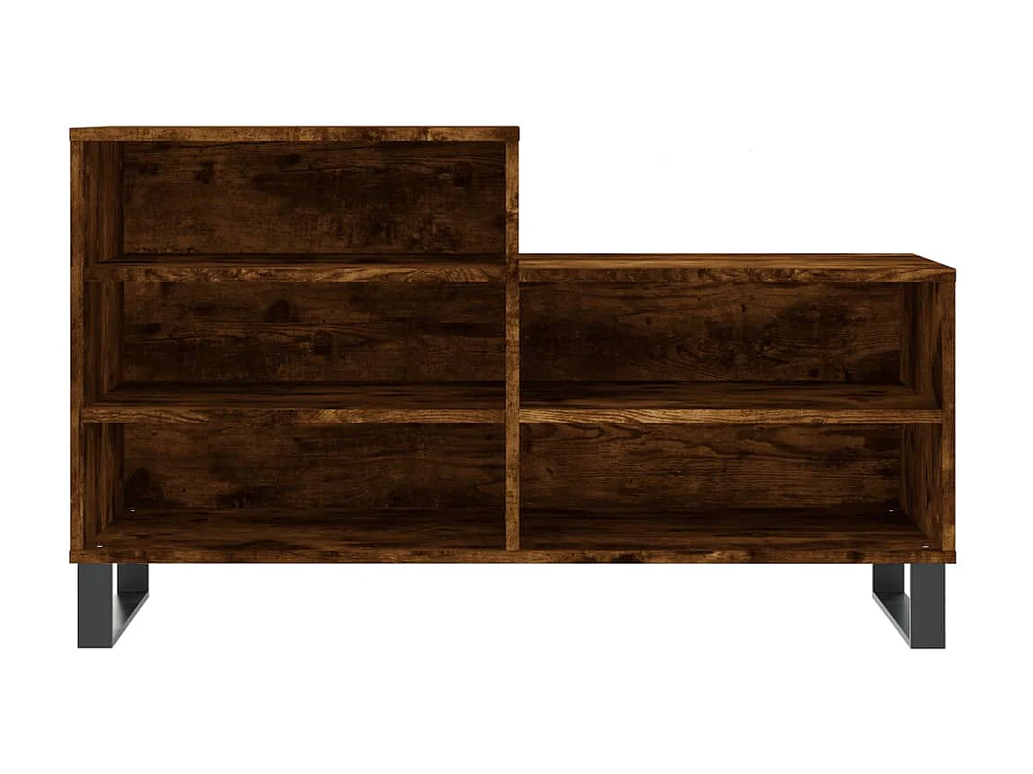Armoire à chaussures Chêne fumé 102x36x60 cm Bois d'ingénierie