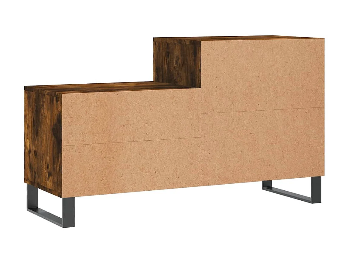 Armoire à chaussures Chêne fumé 102x36x60 cm Bois d'ingénierie