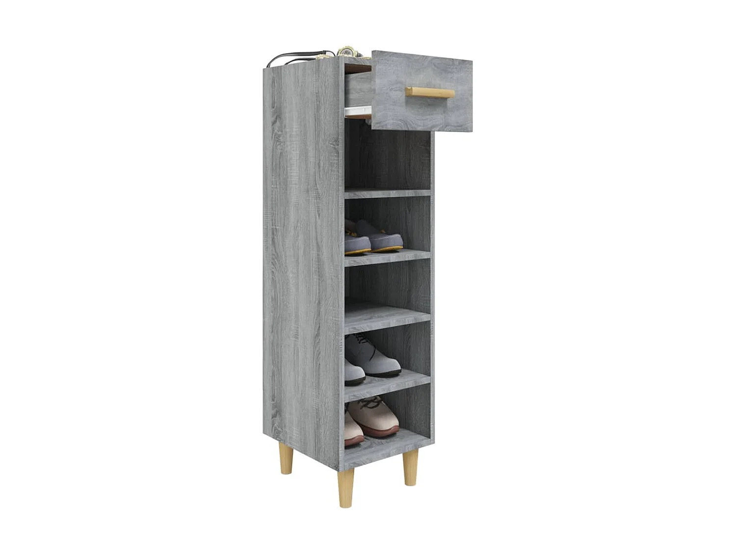 Meuble à chaussures Sonoma gris 30x35x105 cm Bois d'ingénierie