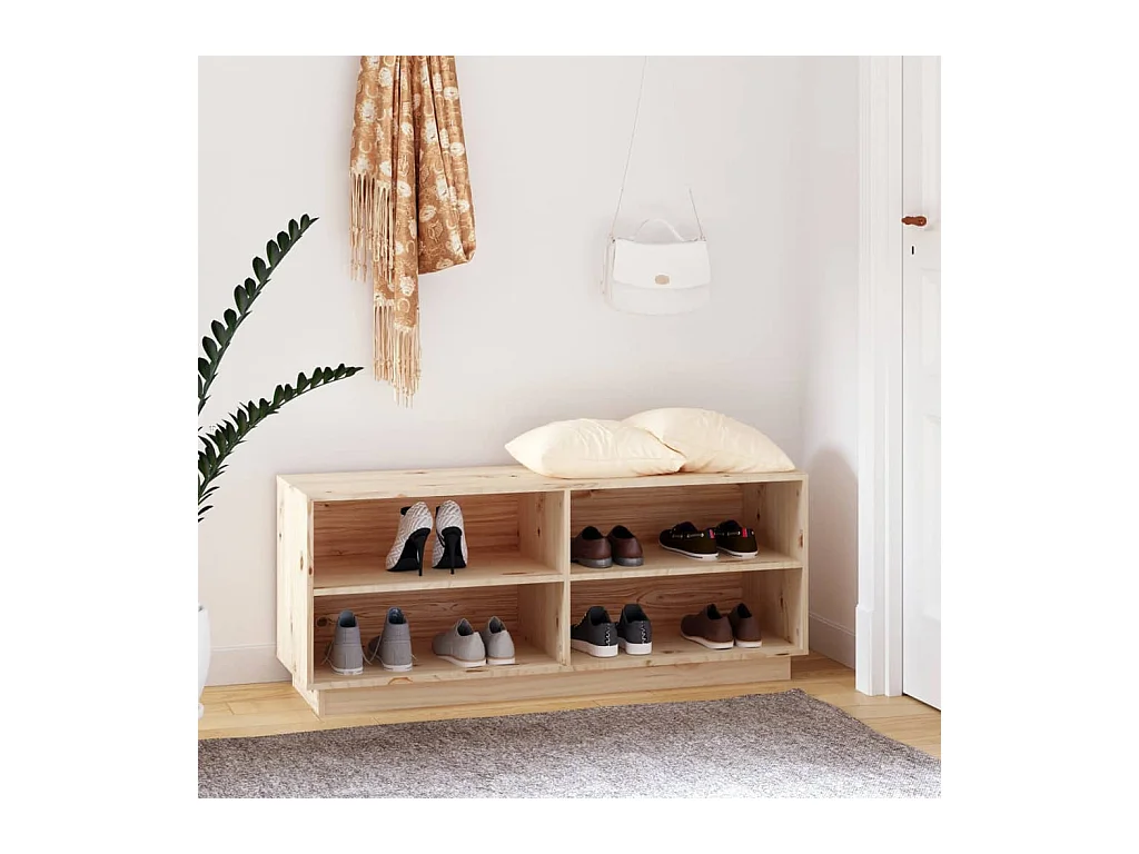 Schoenenkast 110x34x45 cm Massief grenenhout