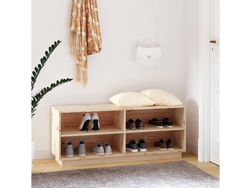 Schoenenkast 110x34x45 cm Massief grenenhout