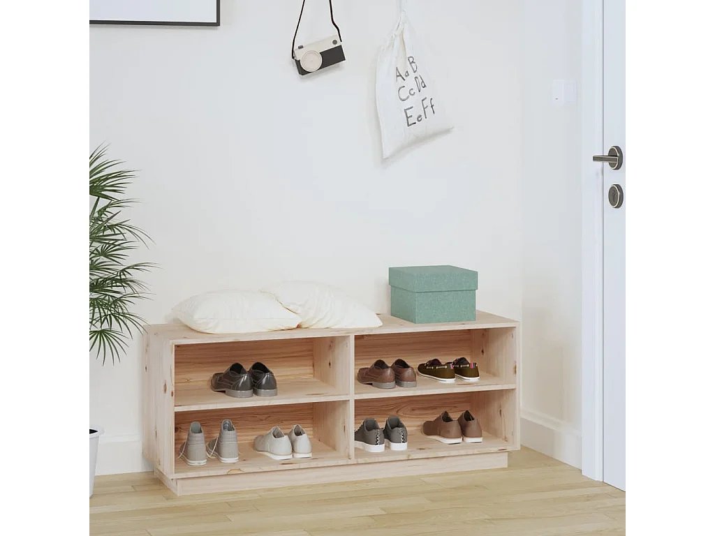 Schoenenkast 110x34x45 cm Massief grenenhout