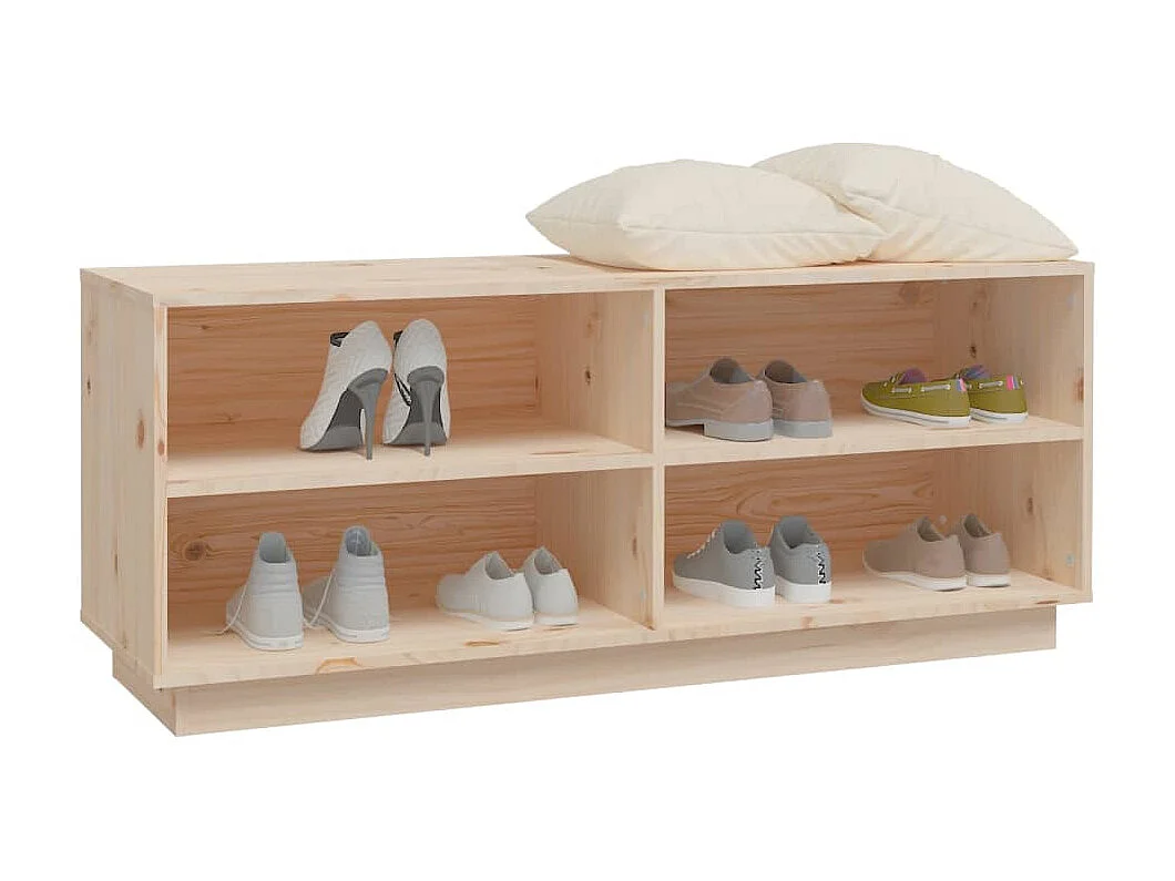 Schoenenkast 110x34x45 cm Massief grenenhout