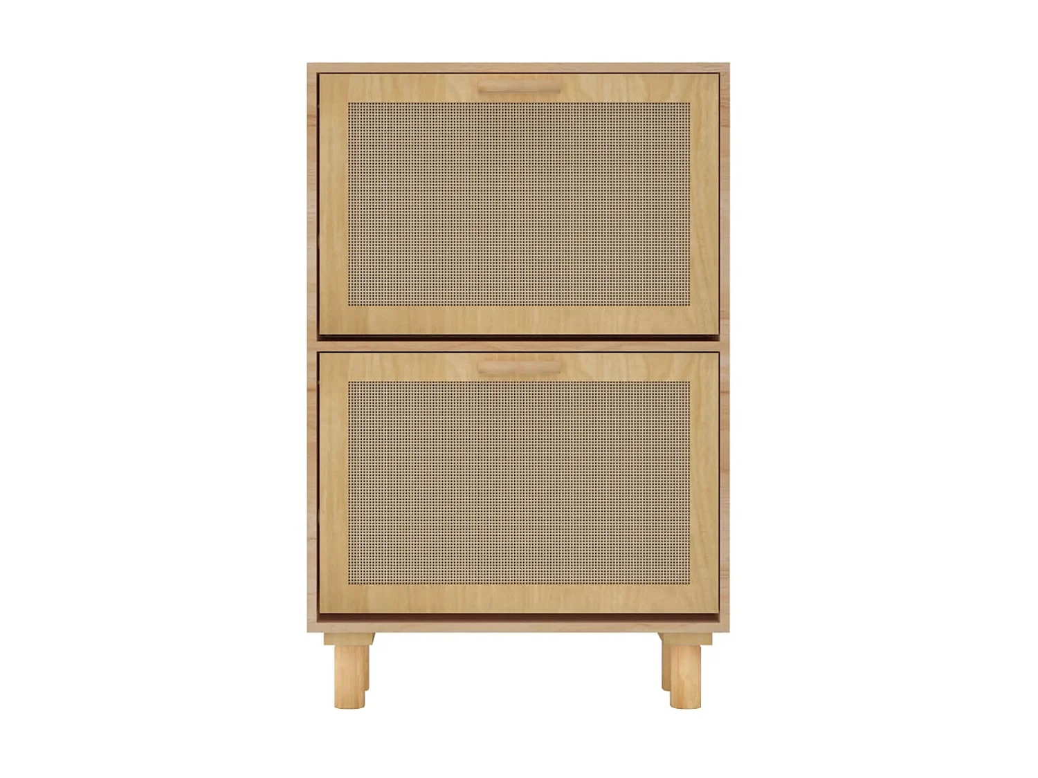 Armoire à chaussures Marron 52x25x80 cm Bois d'ingénierie/rotin