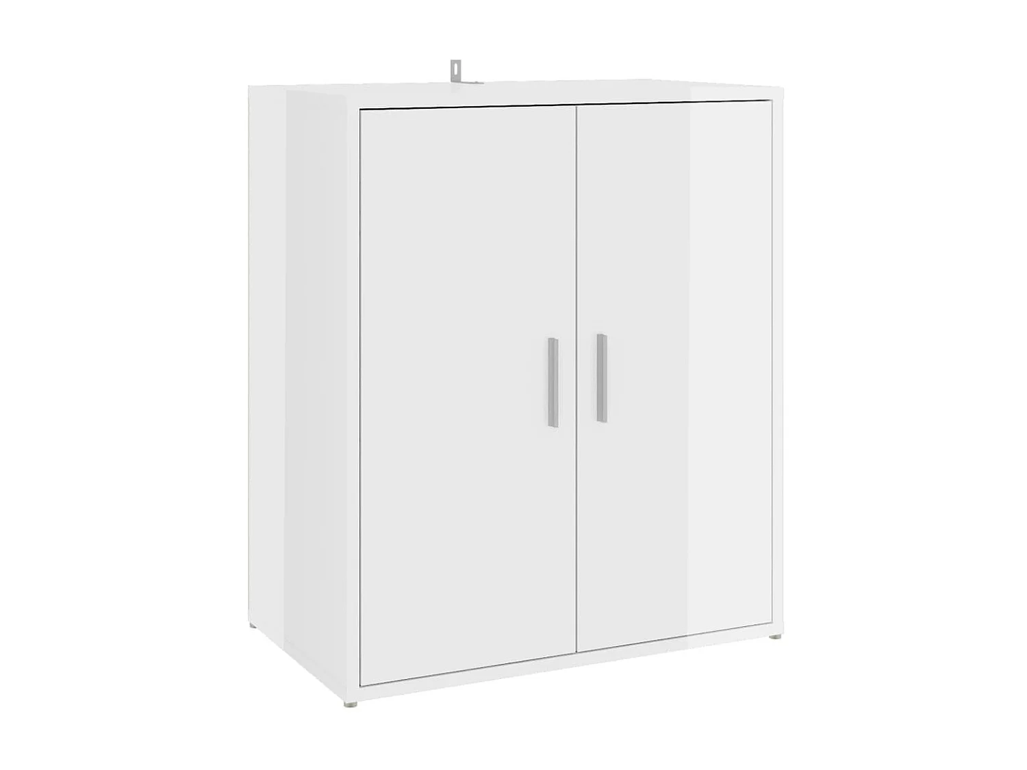 Schoenenkast Glanzend wit 60x35x70 cm Spaanplaat