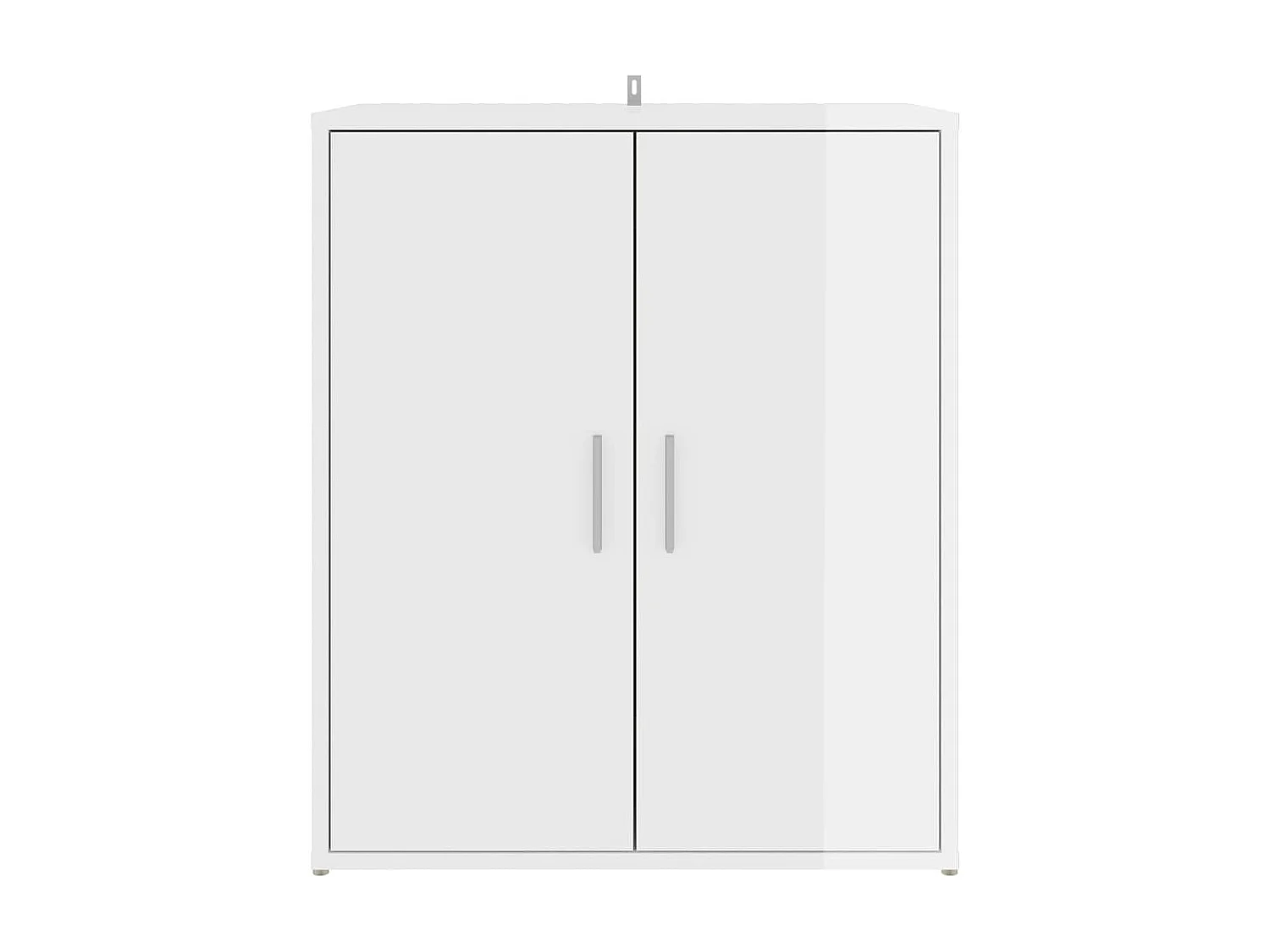 Schoenenkast Glanzend wit 60x35x70 cm Spaanplaat