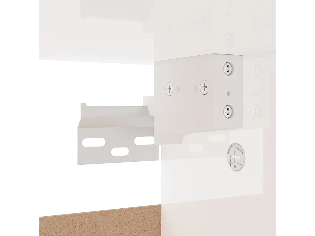 Schoenenkast Glanzend wit 60x35x70 cm Spaanplaat