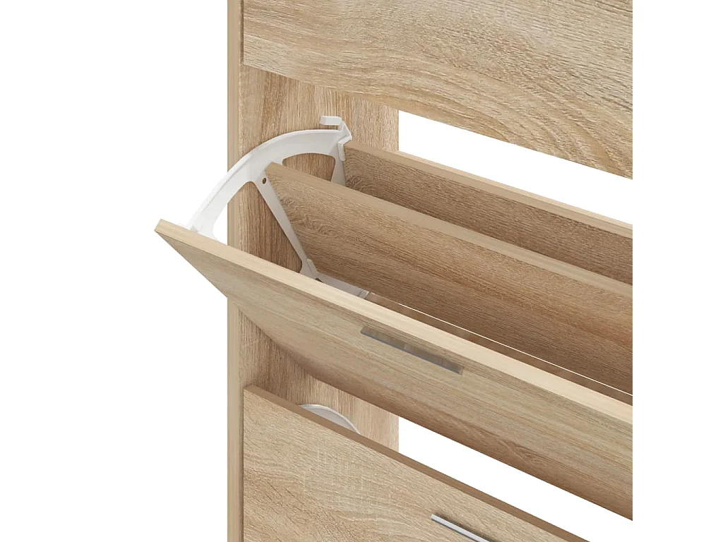 Armoire à chaussures Chêne sonoma 63x24x103cm Bois d'ingénierie