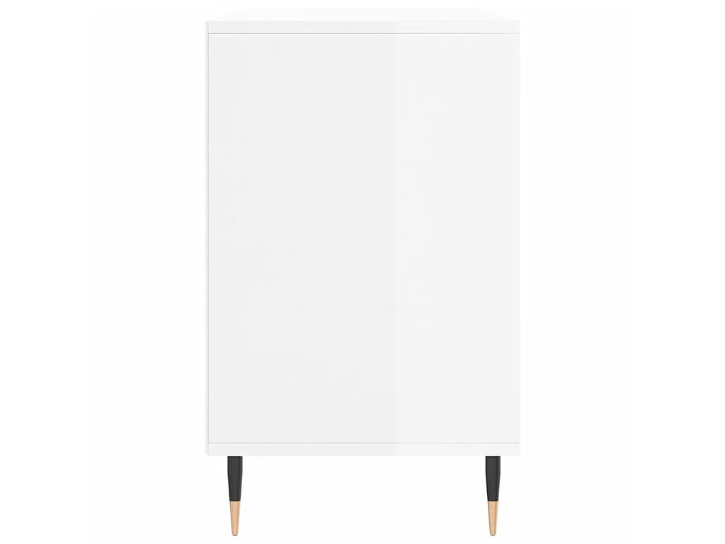 Scarpiera Bianco lucido 102x36x60 cm MDF