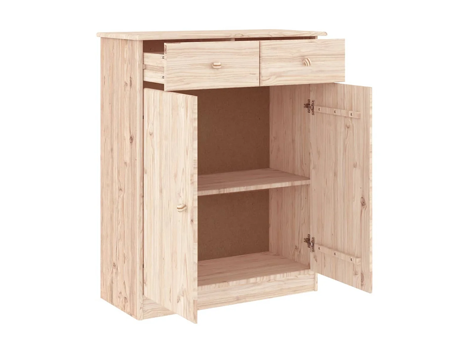 ALTA Schuhschrank 77x35x96 cm massives Kiefernholz