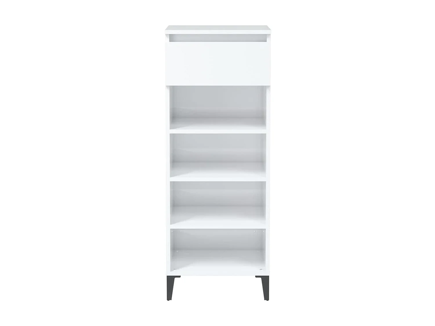 sapateira branco brilhante 40x36x105cm Madeira trabalhada