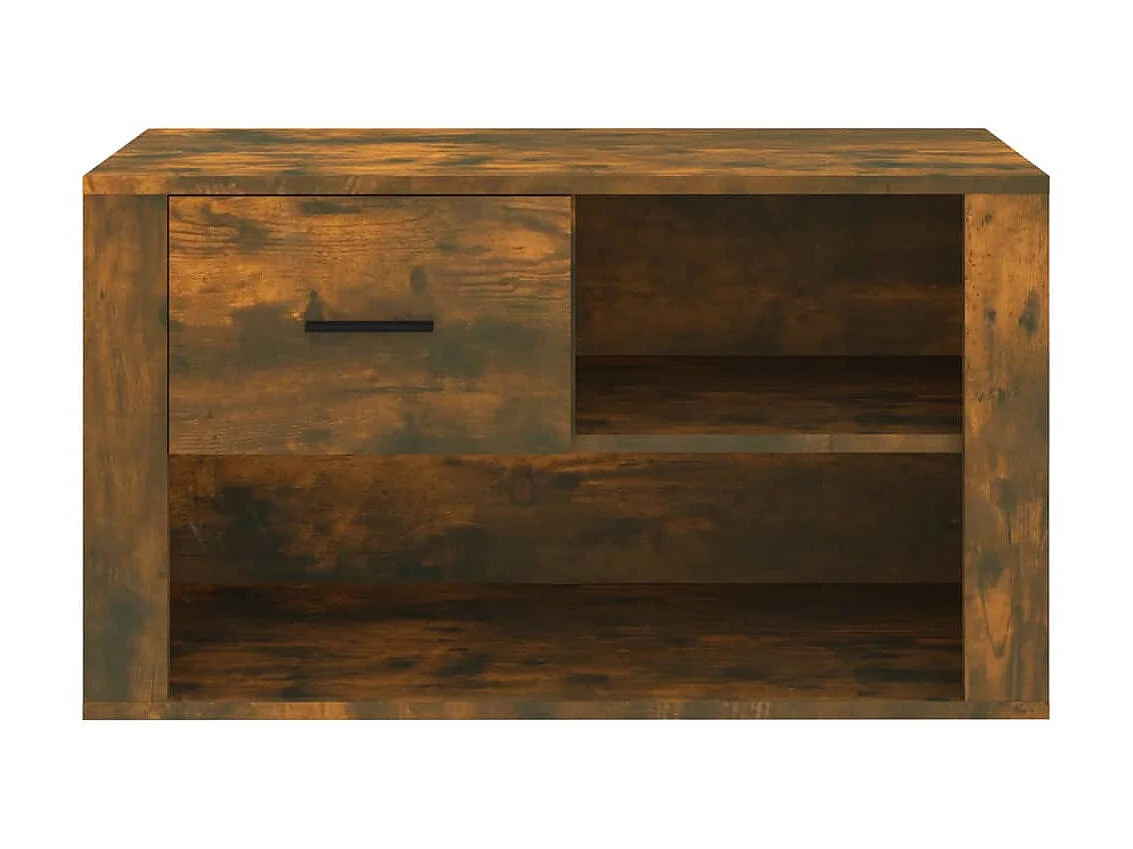 Armoire à chaussures Chêne fumé 80x35x45 cm Bois d'ingénierie