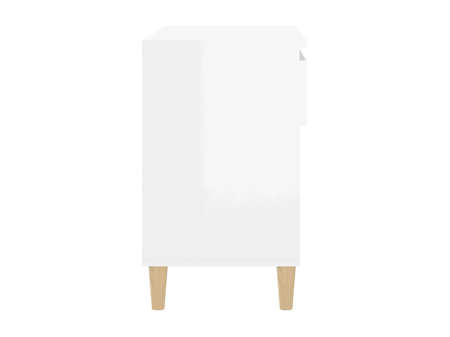 Armoire à chaussure Blanc brillant 70x36x60 cm Bois ingénierie