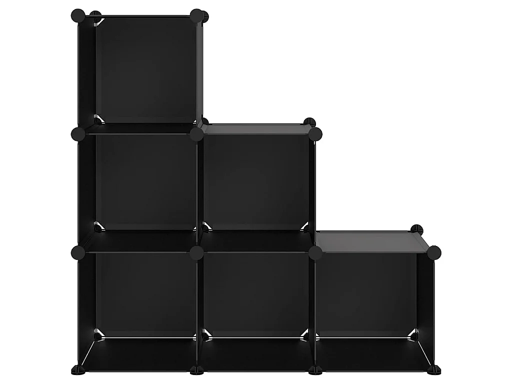 Cubi portaoggetti 6 pz Nero PP