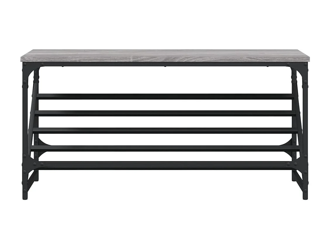 sapateira sonoma cinza 90x30x45 cm madeira trabalhada