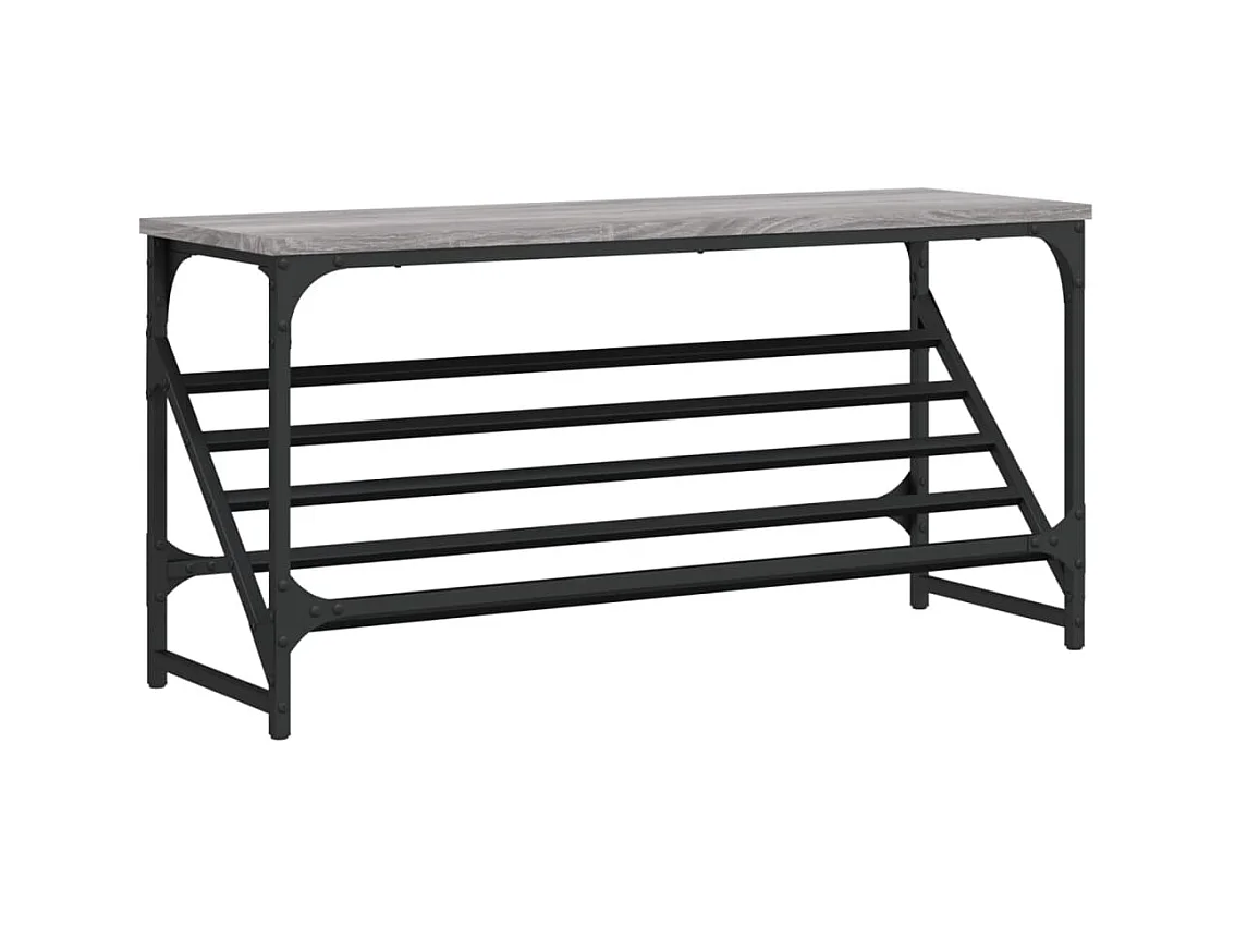 schoenenrek sonoma grijs 90x30x45 cm samengesteld hout