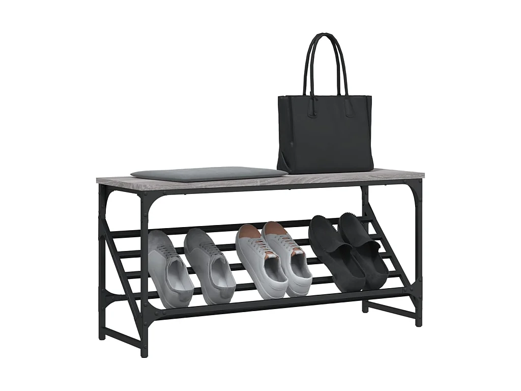 schoenenrek sonoma grijs 90x30x45 cm samengesteld hout