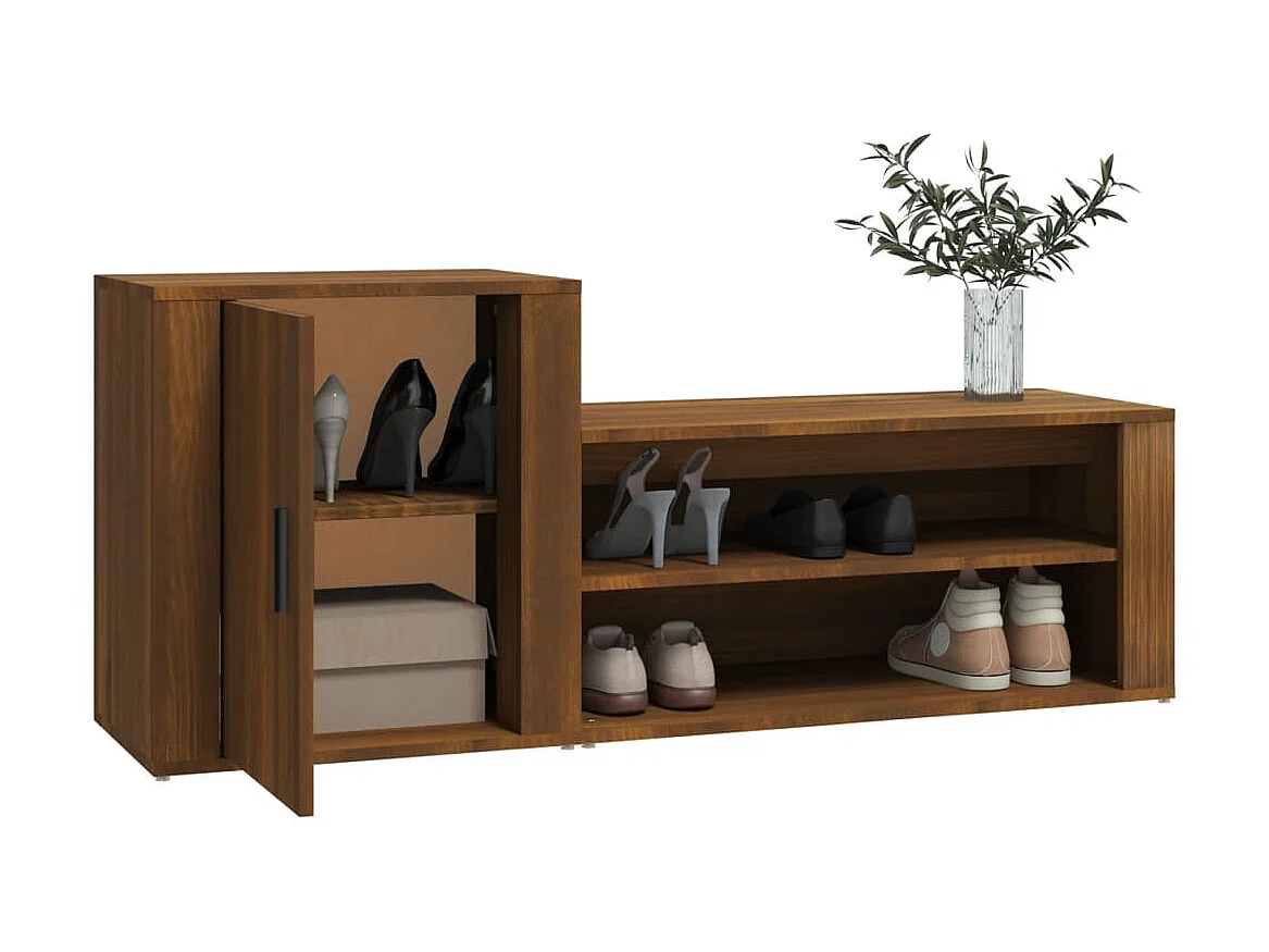 Armoire à chaussures Chêne marron 130x35x54cm Bois d'ingénierie