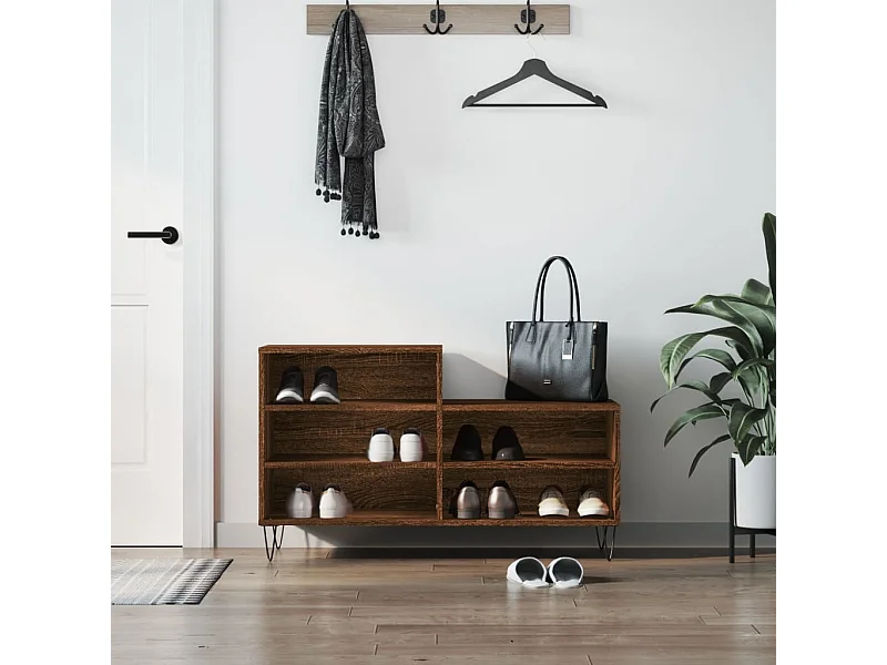Armoire à chaussures Chêne marron 102x36x60cm Bois d'ingénierie