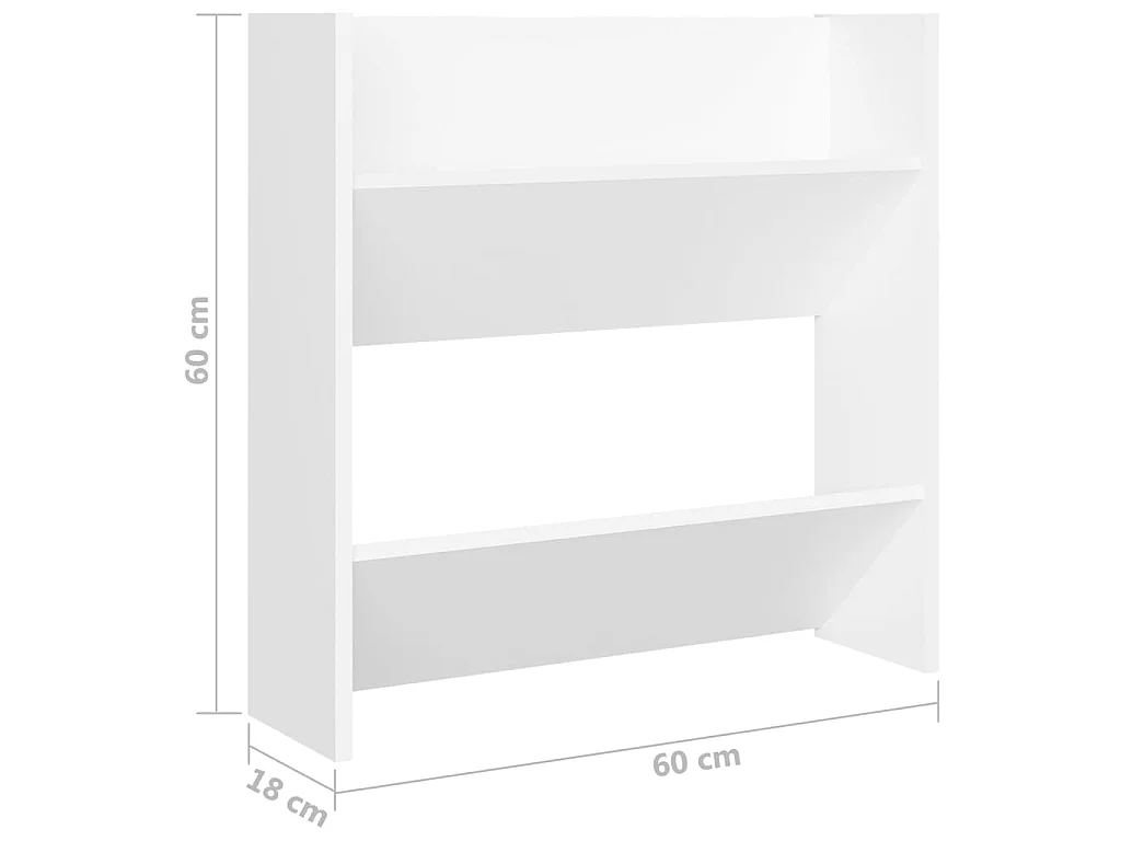 Scarpiere a Muro 4 pz Bianco 60x18x60 cm Truciolare
