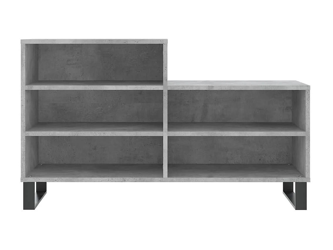 Armoire à chaussures Gris béton 102x36x60 cm Bois d'ingénierie
