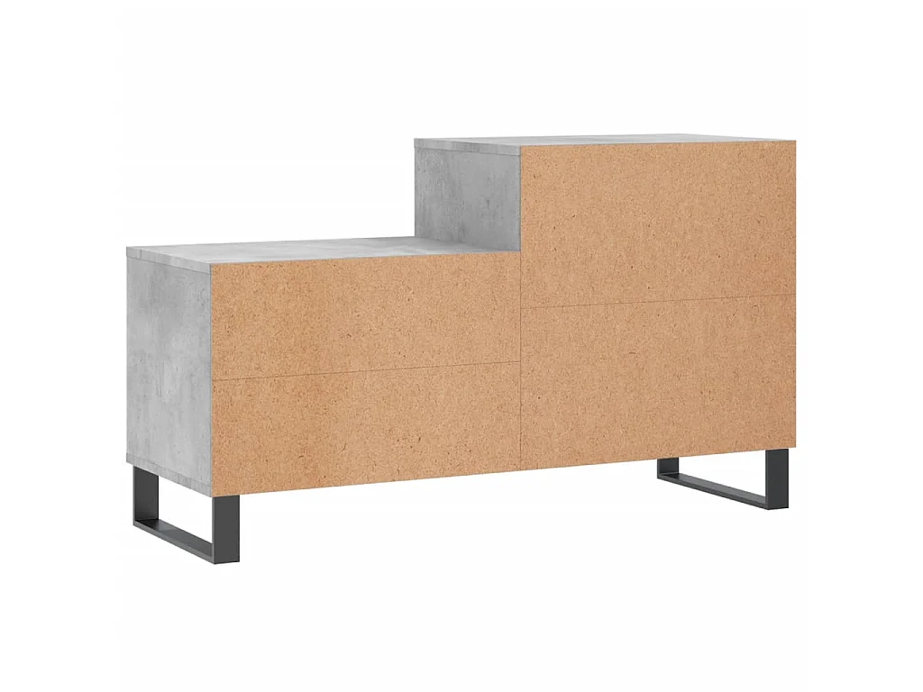 Armoire à chaussures Gris béton 102x36x60 cm Bois d'ingénierie