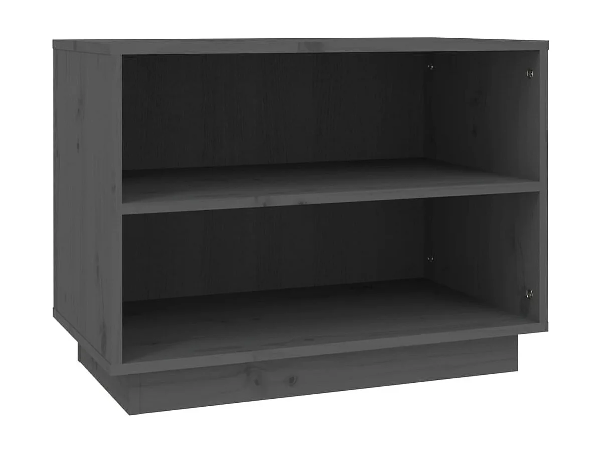 Sapateira Cinza 60x34x45 cm Madeira maciça de pinho