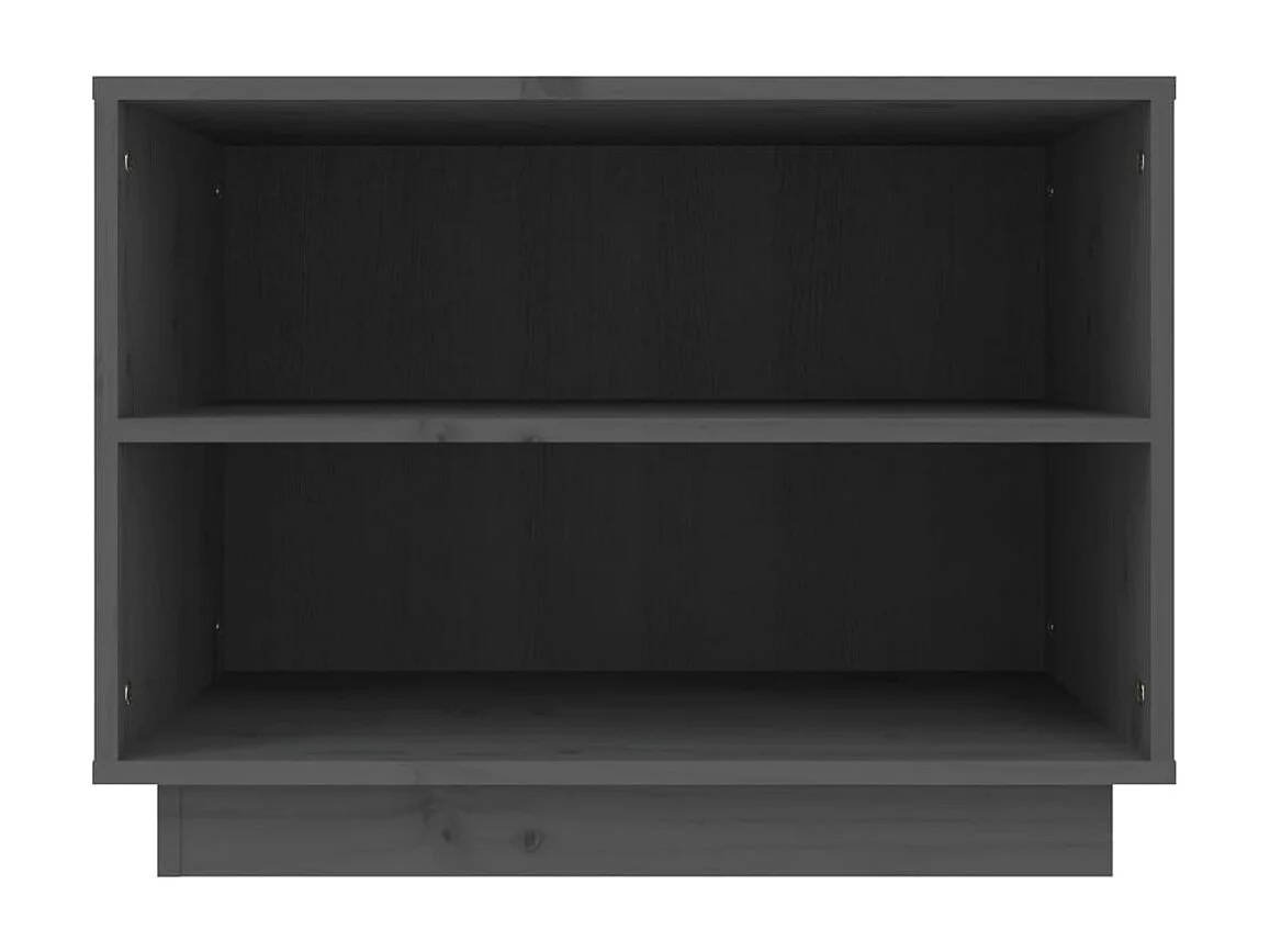 Sapateira Cinza 60x34x45 cm Madeira maciça de pinho