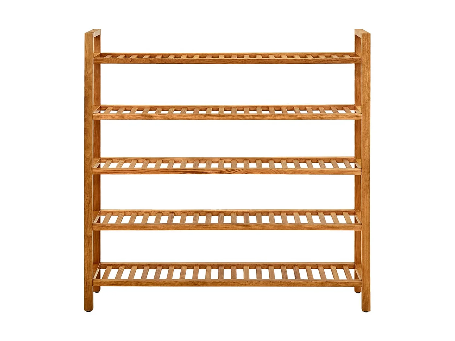 étagère à chaussures à 5 niveaux 100x27x100 cm Chêne massif