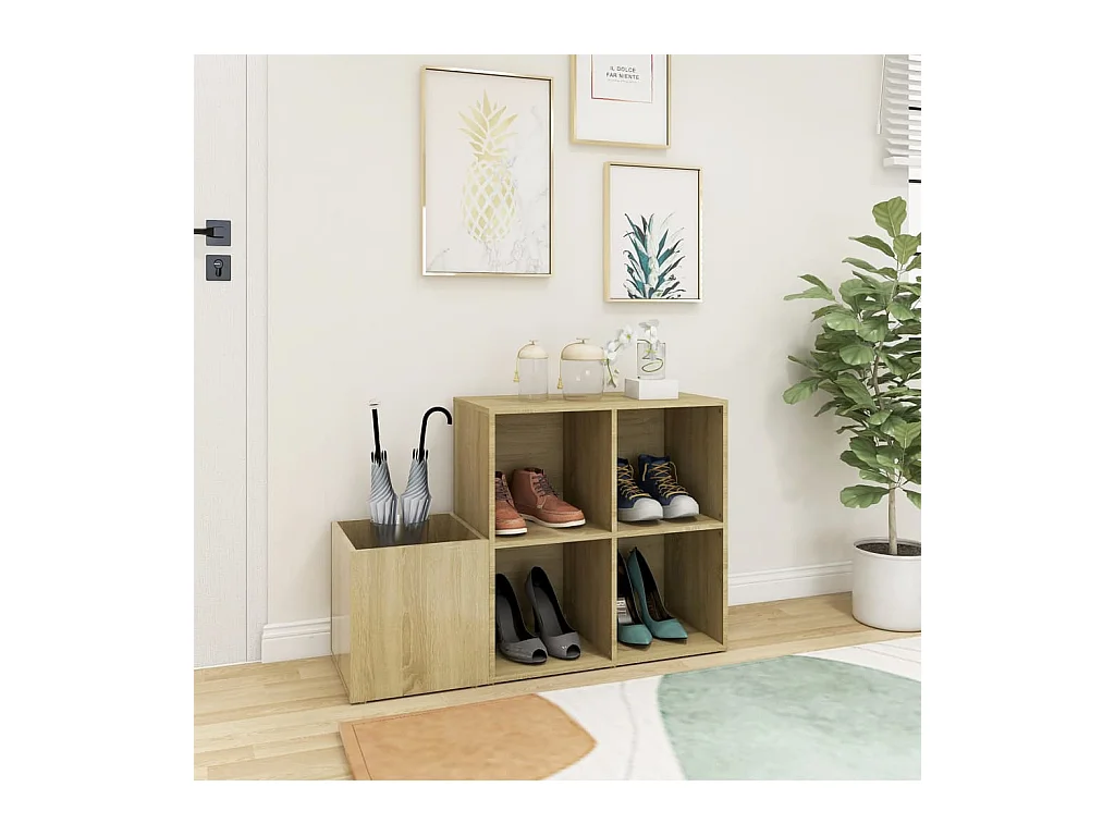 Schuhschrank Sonoma-Eiche 105x35,5x70 cm Spanplatte