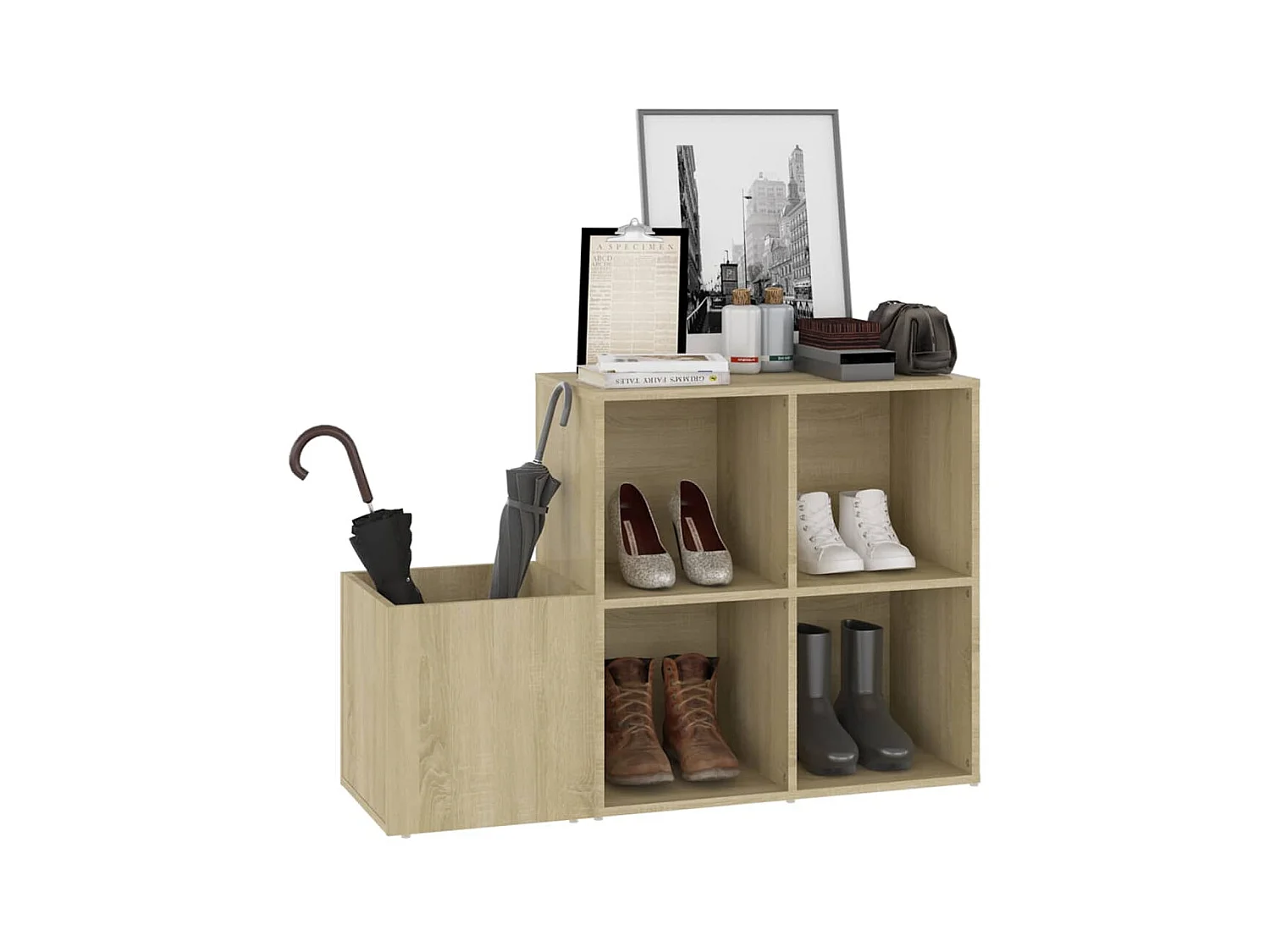 Schuhschrank Sonoma-Eiche 105x35,5x70 cm Spanplatte