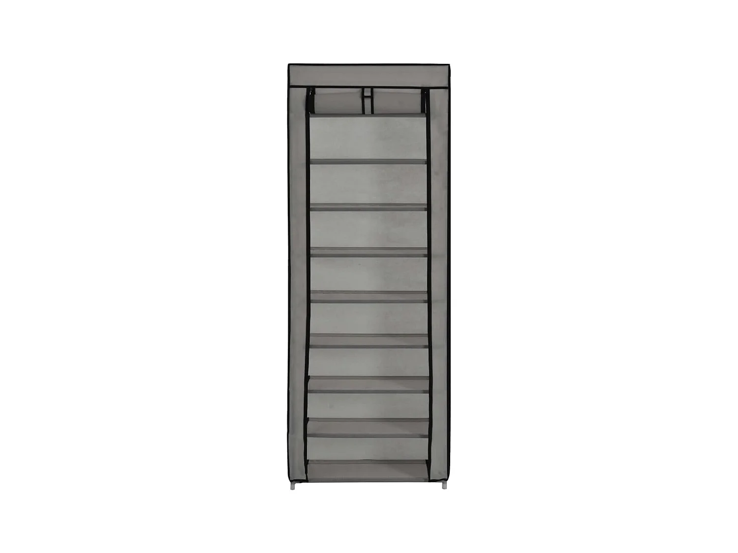 Schoenenkast met hoes Grijs 57x29x162 cm Stof