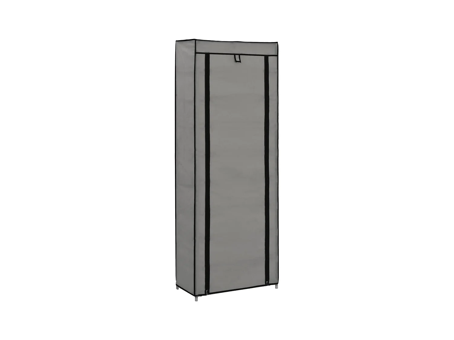 Schoenenkast met hoes Grijs 57x29x162 cm Stof