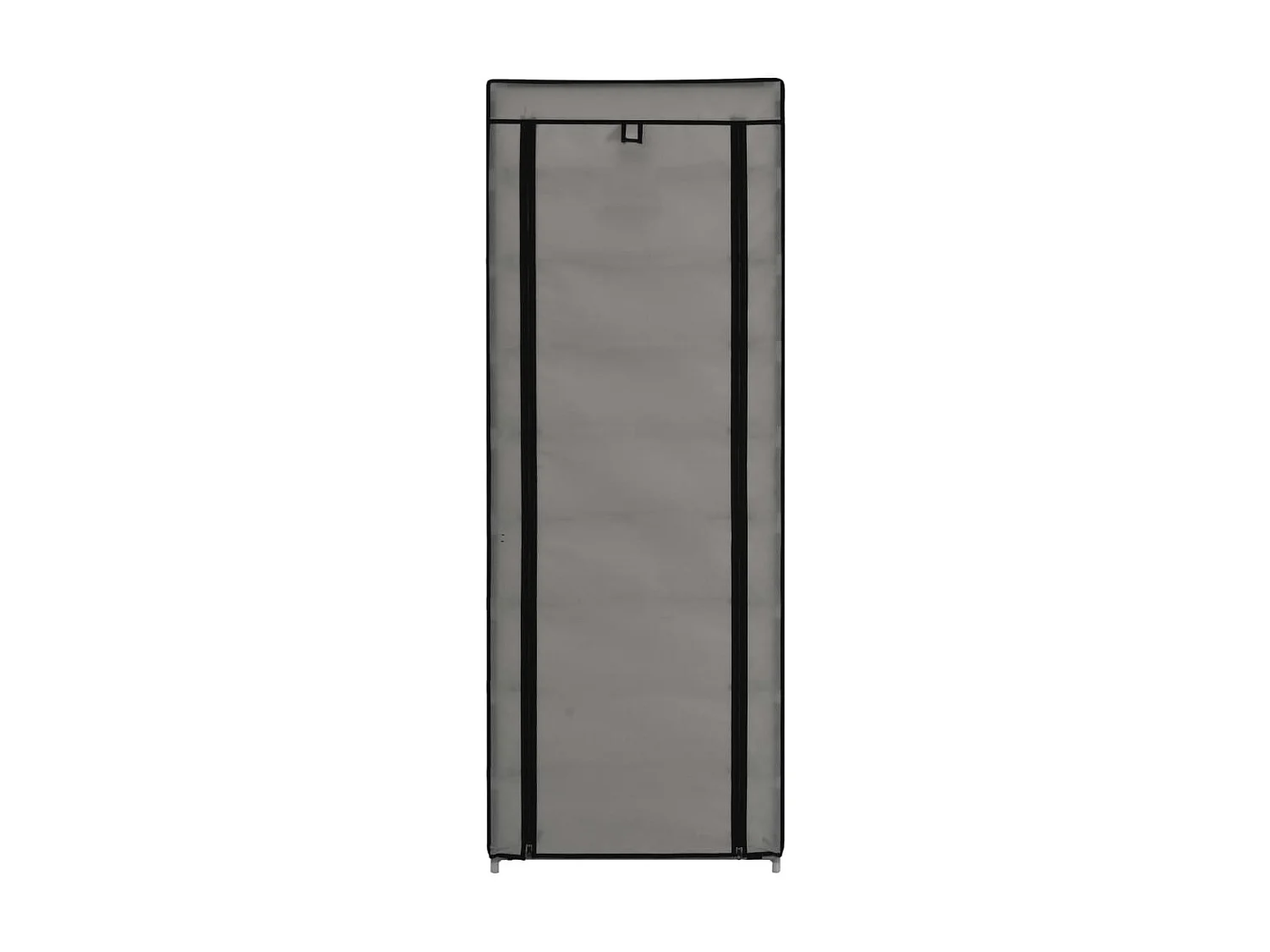 Armoire à chaussures avec housse Gris 57x29x162 cm Tissu