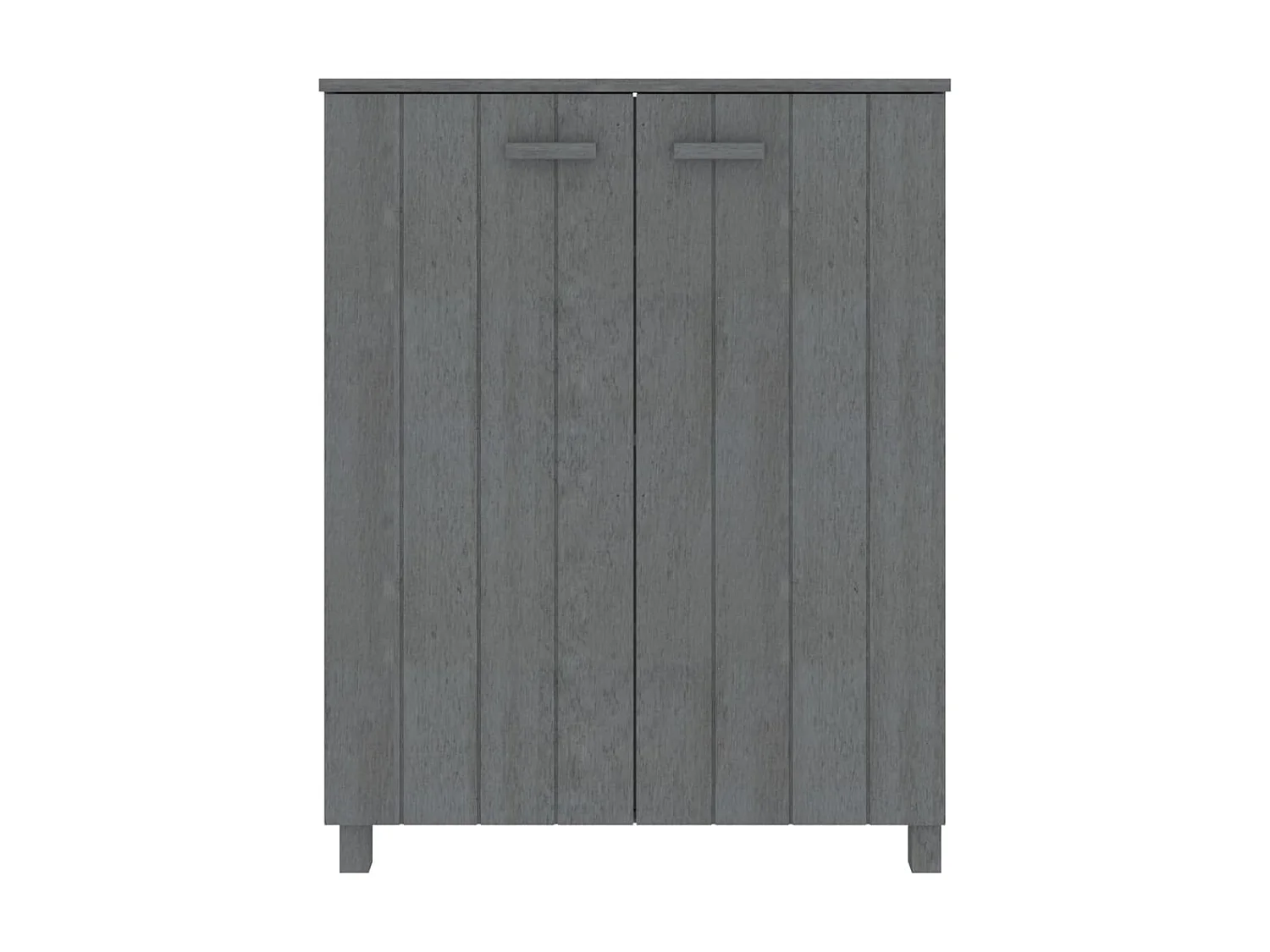 Armoire à chaussures HAMAR Gris foncé 85x40x108 cm Pin massif