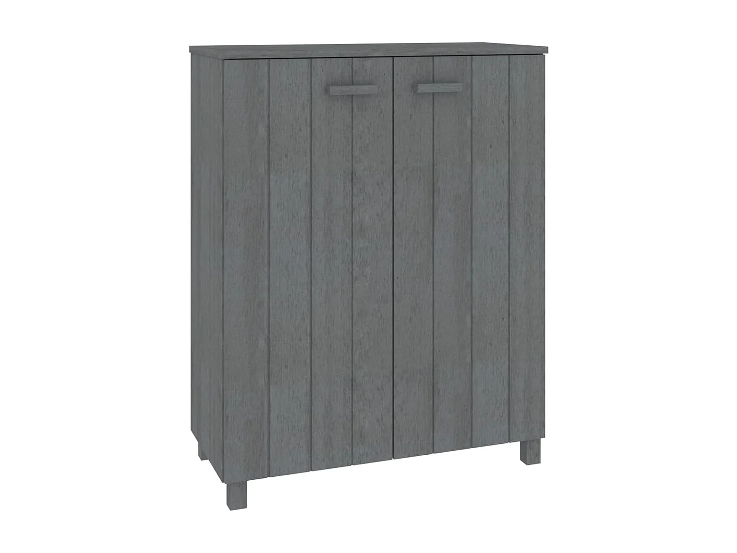 Armoire à chaussures HAMAR Gris foncé 85x40x108 cm Pin massif