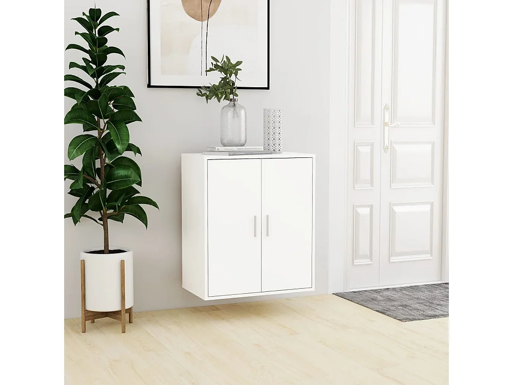 Armoire à chaussures Blanc 60x35x70 cm Aggloméré