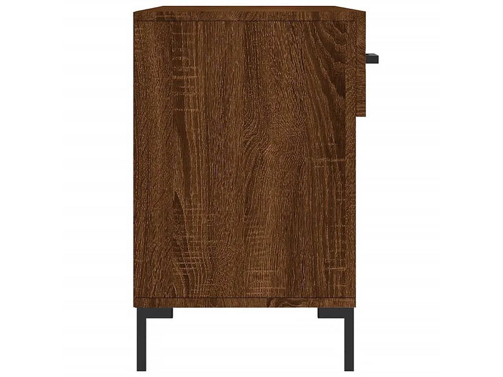 Banc à chaussures chêne marron 102x35x55 cm bois d'ingénierie