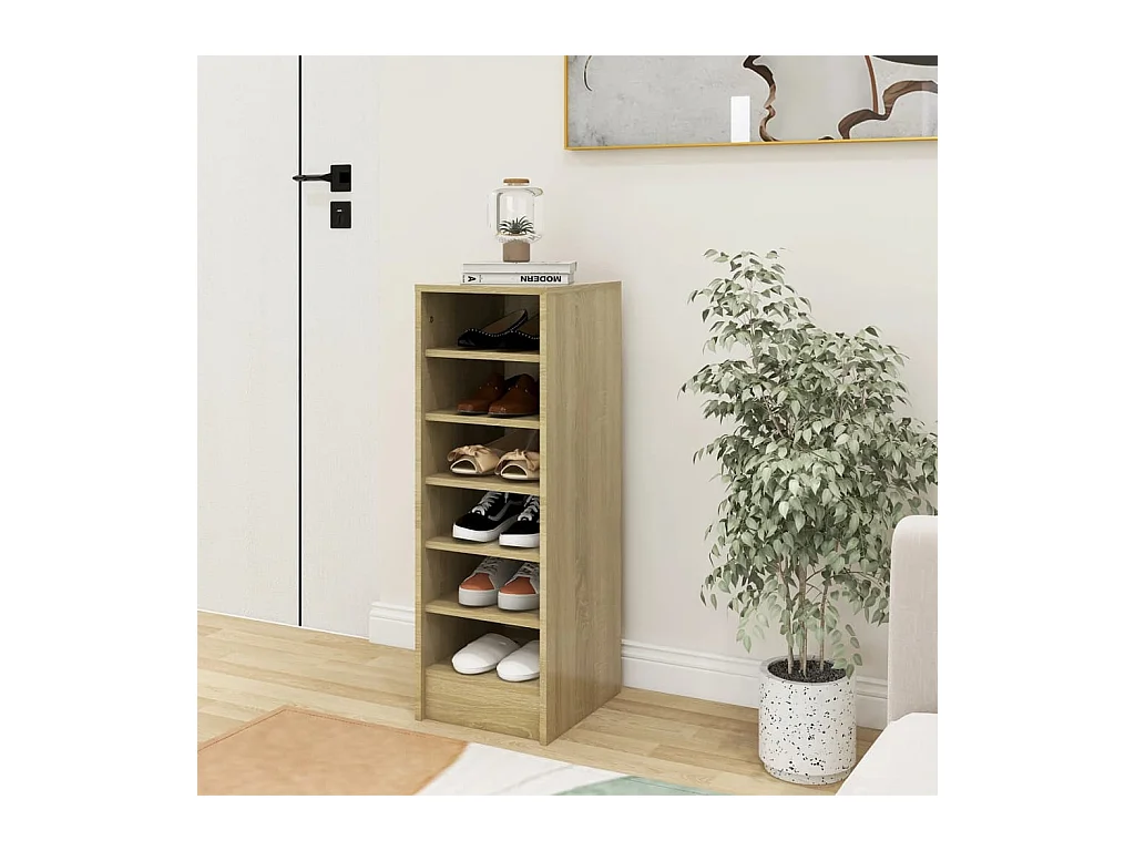 Armoire à chaussures Chêne Sonoma 31,5x35x90 cm Aggloméré